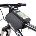 Wozinsky torba rowerowa na ramę + odczepiany pokrowiec na telefon do 6,5" 1,5l czarna (WBB7BK) - 2643846
