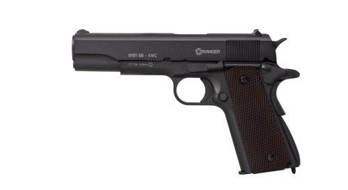 Wiatrówka pistolet RANGER M1911 BB KWC kal. 4,5 BBs BLOW BACK 17 strz. FULL METAL CO2 (AAKCMB760AZB) - 2609494