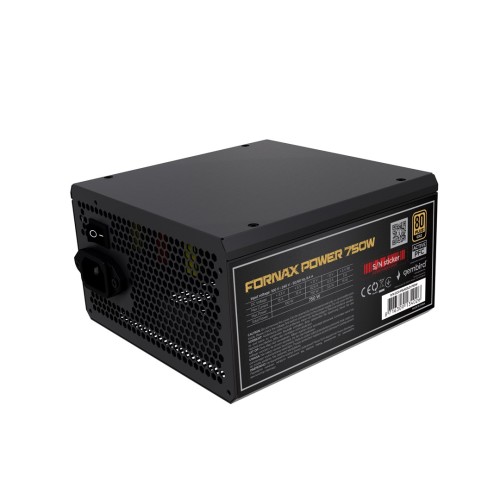 GEMBIRD ZASILACZ KOMPUTEROWY FORNAX POWER 750W 80+ BRONZE ATX, 750W, AKTYWNE PFC, 12CM WENTYLATOR - 2644851