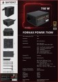 GEMBIRD ZASILACZ KOMPUTEROWY FORNAX POWER 750W 80+ BRONZE ATX, 750W, AKTYWNE PFC, 12CM WENTYLATOR - 2644864
