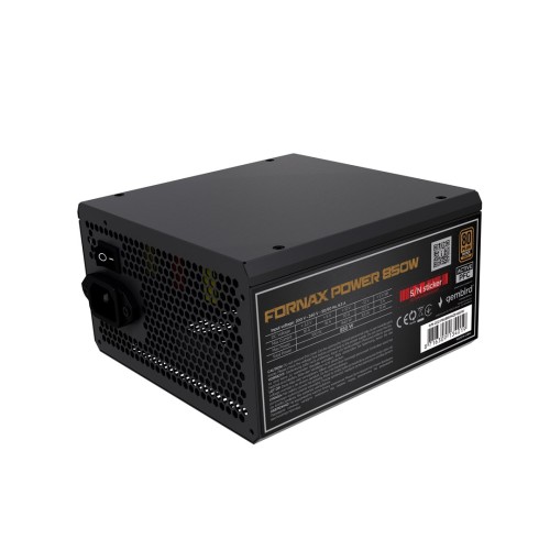 GEMBIRD ZASILACZ KOMPUTEROWY FORNAX POWER 80+ BRONZE ATX, 850W, AKTYWNE PFC, 12CM WENTYLATOR - 2644867
