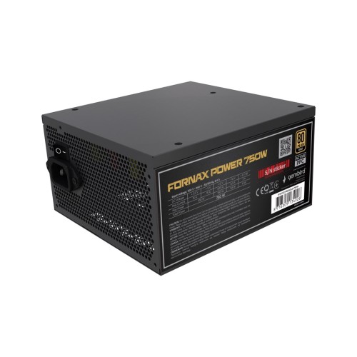 GEMBIRD ZASILACZ KOMPUTEROWY FORNAX POWER 750W 80+ GOLD ATX, 750W, AKTYWNE PFC, 12CM WENTYLATOR - 2644883
