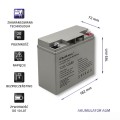 QOLTEC AKUMULATOR AGM 12V | 20AH | MAX.300A - 1135611