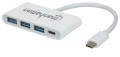 Manhattan 163552 huby i koncentratory USB 3.2 Gen 1 (3.1 Gen 1) Type-C 5000 Mbit/s Biały - 2594234