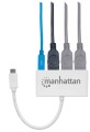 Manhattan 163552 huby i koncentratory USB 3.2 Gen 1 (3.1 Gen 1) Type-C 5000 Mbit/s Biały - 2594238