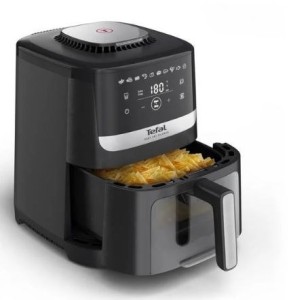 Tefal Easy Fry Silence EY5568E0 frytkownica Pojedyńczy 5 l Autonomiczny Frytkownica na gorące powietrze Czarny, Stal nierdzewna