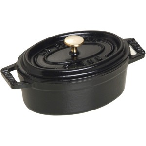 Mini garnek żeliwny owalny Staub - 250 ml, Czarny