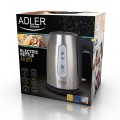 Adler AD 1273 czajnik elektryczny 1 l 1200 W Czarny, Orzech laskowy, Stal nierdzewna - 2645184