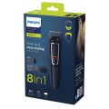 Philips MULTIGROOM Series 3000 Trymer do twarzy i włosów 8 w 1 z 8 nasadkami - 2646598