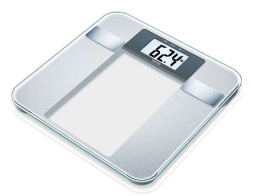 Beurer BG 13 Kwadrat Szary, Przezroczysty Elektroniczna waga osobista - 2646841