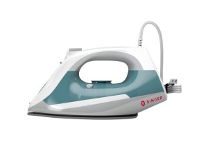SINGER Steam Choice 1.0 Żelazko suche i parowe Płyta ceramiczna 2200 W Kolor Aqua, Biały