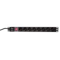 LogiLink PDU8C01 rozdzielacz zasilania PDU 8 x gniazdo sieciowe 1U Czarny - 2648946