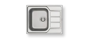 Pyramis Athena (62x50 cm) 1B 1 D 100187701 Zlewozmywak stalowy len, srebrny