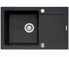 PYRAMIS MIDO (76x44) 1B 1D Podtynkowy montaż zlewu Prostokątny Czarny