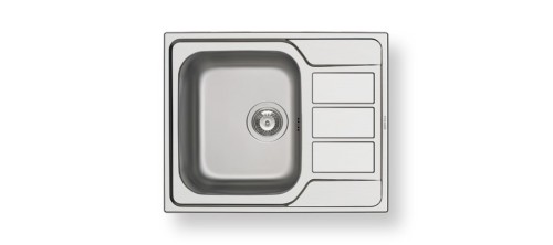 Pyramis Athena (62x50 cm) 1B 1D 100187601 Zlewozmywak stalowy, gładki polerowany, srebrny - 2647092