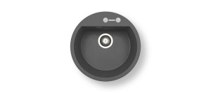 Zlewozmywak PYRAMIS MIDO FI51 jednokomorowy okrągły szary