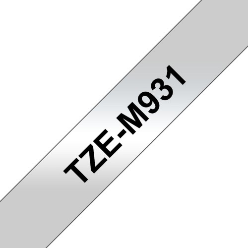 Brother TZE-M931 taśmy do etykietowania Czarny na srebrnym - 2647170