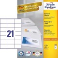 Avery 3481 samoprzylepne etykiety Prostokąt Na stałe Biały 2100 szt. - 2647174