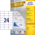 Avery 3474 samoprzylepne etykiety Prostokąt Na stałe Biały 2400 szt. - 2647176