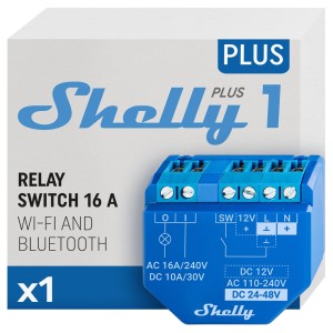 Shelly Plus 1 Bezprzewodowy Niebieski