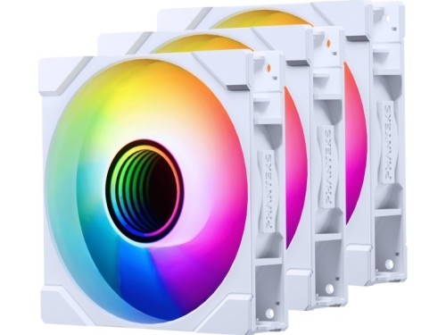 Wentylator PHANTEKS M25 Gen2 PWM D-RGB, 3-pak - odwrotne ostrze, 120mm, biały - 2647825