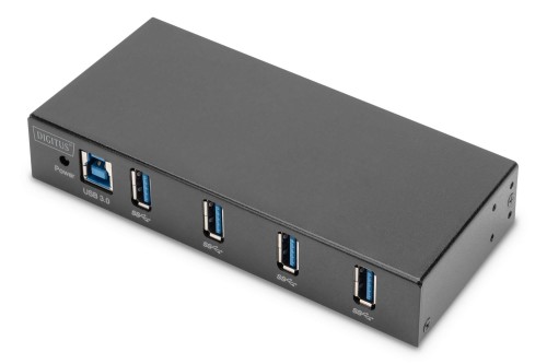 Hub/Koncentrator DIGITUS przemysłowy 4-portowy USB 3.0 SuperSpeed aktywny metalowa konstrukcja szyna DIN - 2265923