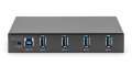 Hub/Koncentrator DIGITUS przemysłowy 4-portowy USB 3.0 SuperSpeed aktywny metalowa konstrukcja szyna DIN - 2265924