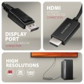 Axagon RVD-HI20C2 adapter kablowy 1,8 m DisplayPort HDMI Czarny - 2648968