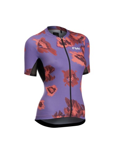 Koszulka rowerowa NORTHWAVE Force Evo Woman Jersey fioletowy - 2649241