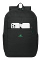 Rivacase Gremio plecak City backpack Czarny Poliester, Przetworzony politereftalan etylenu (rPET) - 2650170