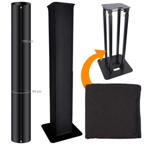 DNA TOTEM TOWER SCRIM BK materiał czarna lycra os. - 2651030