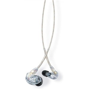 Shure SE215-CL-EFS - Słuchawki douszne, odłączany kabel, przezroczyste