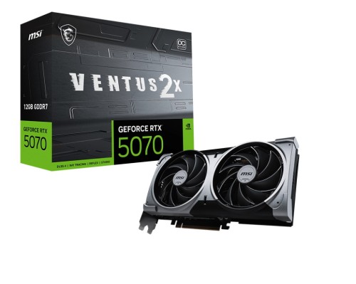 Karta VGA MSI GeForce RTX 5070 12G VENTUS 2X OC 12GB GDDR7 192bit HDMI+3xDP PCIe5.0 - 2532447