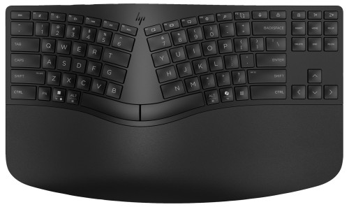 HP Klawiatura ergonomiczna bezprzewodowa + numeryczna 965 7E756AA czarna - 2616399