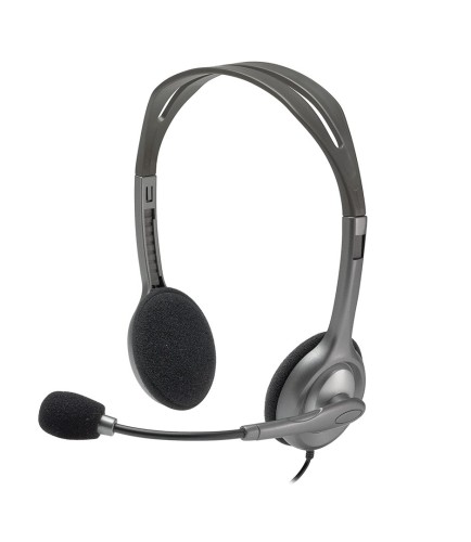 Logitech H111 Zestaw słuchawkowy Przewodowa Opaska na głowę Biuro/centrum telefoniczne Szary - 2652455