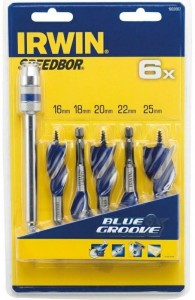 IRWIN WIERTŁO DO DREWNA KPL.5szt. BLUE GROOVE 6X 16, 18, 20, 22, 25 mm ... ...