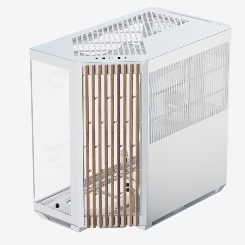 Obudowa komputerowa APNX V1 PC-Gehäuse, Midi-Tower, ATX, Tempered Glass - Holz, biały - 2651398