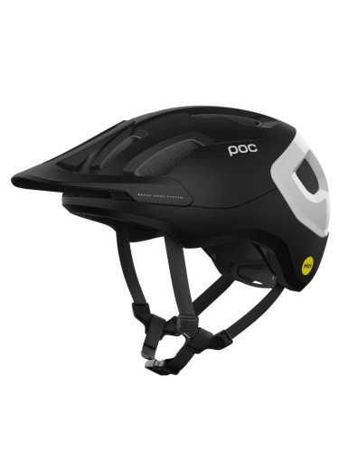 Kask rowerowy POC Axion Race Mips czarno biały - 2653406