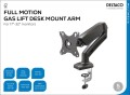 Deltaco ARM-534 uchwyt / stojak do monitorów 68,6 cm (27") Biurko Czarny - 2655576
