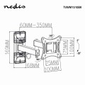Nedis TVWM1510BK uchwyt do telewizorów 68,6 cm (27") Czarny - 2655587