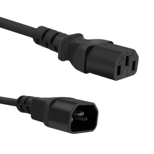 Kabel zasilający Qoltec IEC C13/C14 | 3x1.00mm2 | 3m - 973668