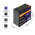 Akumulator LiFePO4 Qoltec Litowo-Żelazowo-Fosforanowy | 12.8V | 30Ah | 384Wh | BMS - 1670938