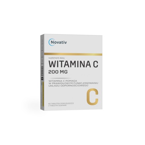 Novativ Witamina C 200mg, 60 tabletek powlekanych - 2638604