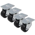 Qoltec Zestaw kółek  bez hamulca do szaf Rack  | 4szt. - 1762888