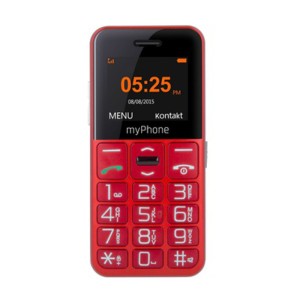myPhone Halo Easy 4,32 cm (1.7") 70 g Szary, Czerwony Telefon dla początkujących