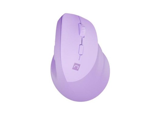 Mysz bezprzewodowa Natec Crake 2 Bluetooth 5.2 + 2.4GHz 2400DPI wertykalna pure lavender - 2299423