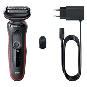 Golarka BRAUN SERIES 5 51-R1000S do golenia na mokro i na sucho Czarny, Czerwony