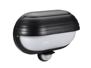 Plafon ścienny Maclean MCE33B z czujnikiem ruchu PIR 60W 180° czarny