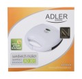 Adler AD 301 toster 750 W Biały - 709672