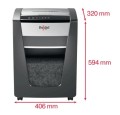Rexel Niszczarka Momentum M515, P-5, 30L, 15 kartek,  tnie na ścinki 2 x 15 mm, czarna - 2662123